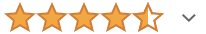 Rating with 4.5 out of 5 stars, four full orange stars and one half star.